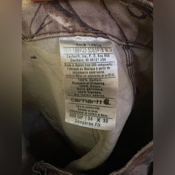 (sold) Carhartt x Realtree Camo Carpenter pants 34x30 - Picture 4 of 4